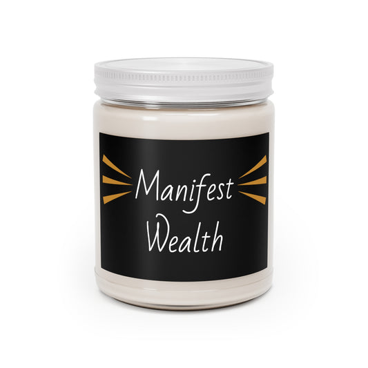 Spell Candle - Manifest Wealth (Sea Breeze Scent) 9oz