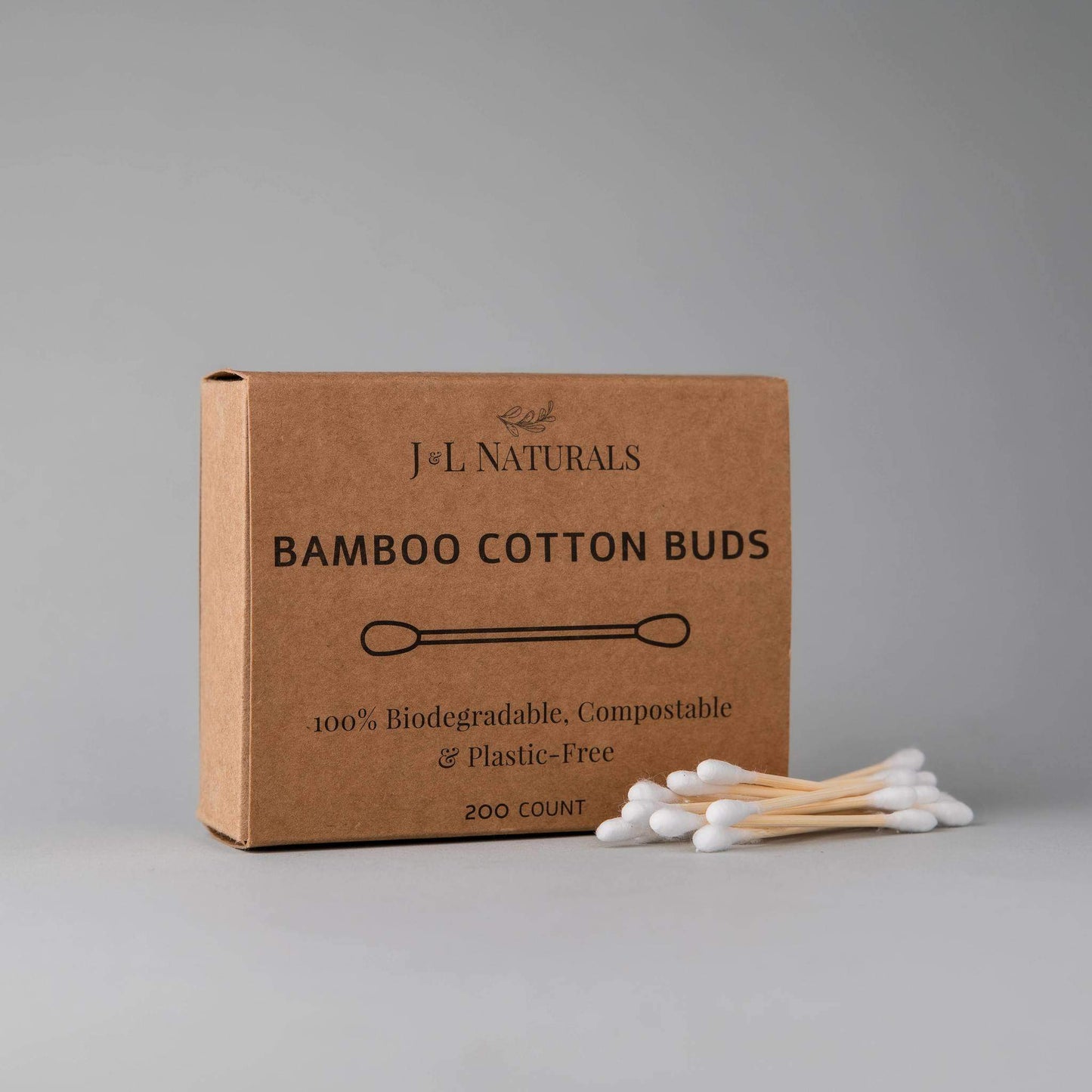 Plastic-Free Bamboo Cotton Buds 200-Pack