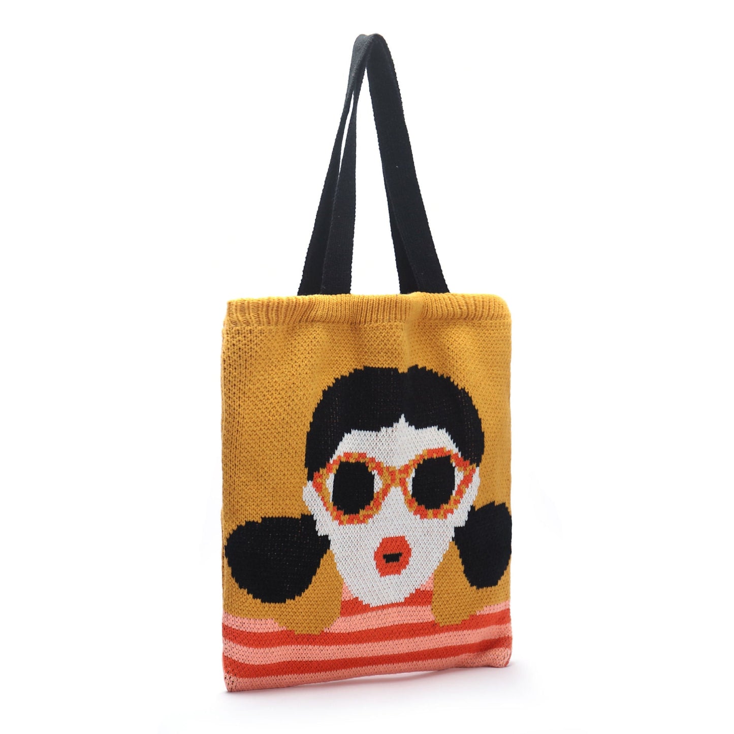 Glasses Girl Knitted Tote