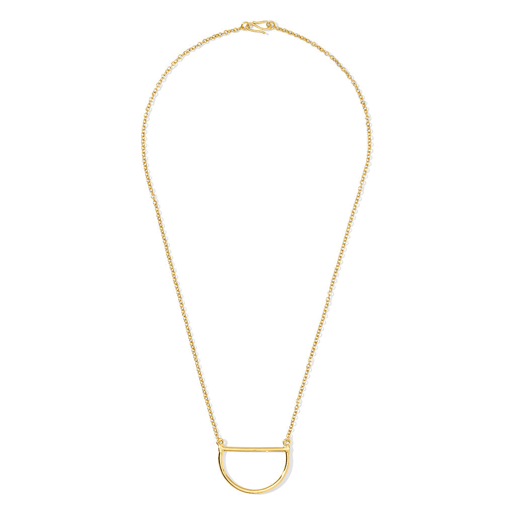 Recycled Bomb Half Moon Necklace