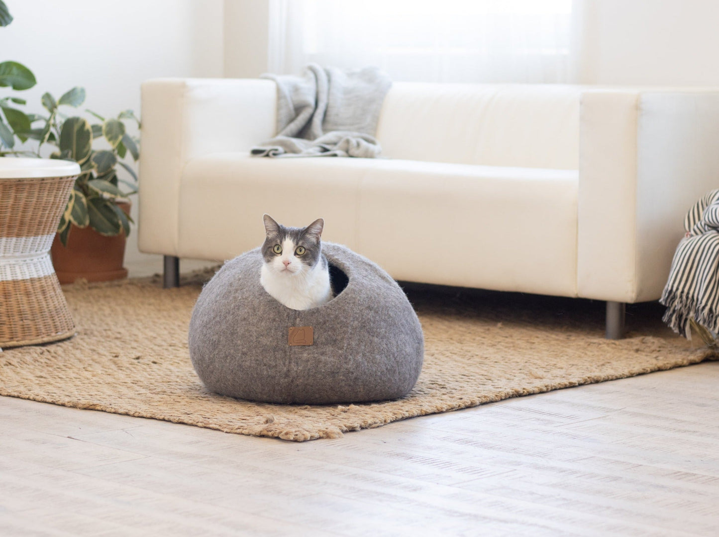 Premium Felted Wool Cat Cave