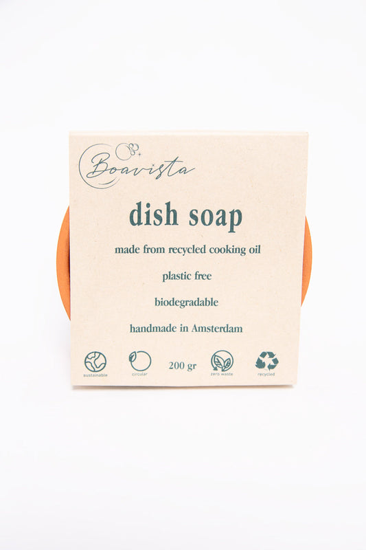 Solid Dish Soap in Terra Cotta Bowl
