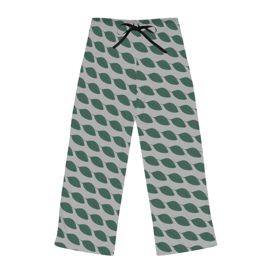 Women's Green Leaves Pajama Pants