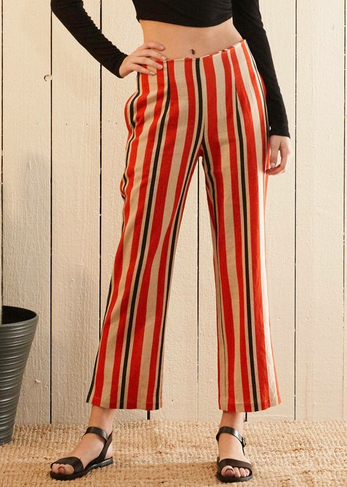 Multi-stripe Cropped Pants