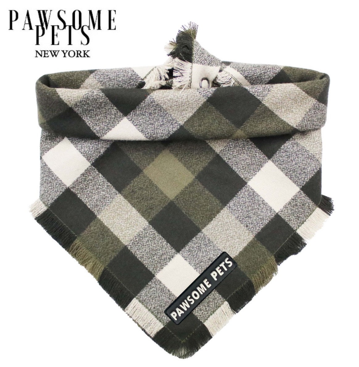 PET BANDANA - OLIVE GREEN