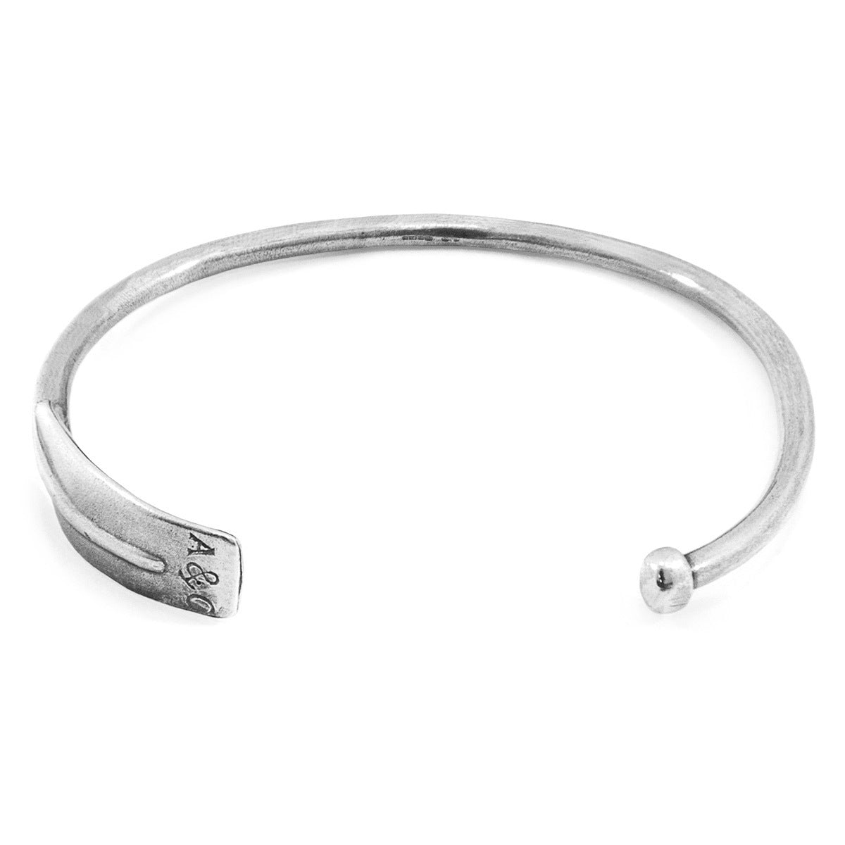 Paddle Silver Bangle