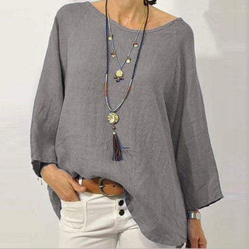 Loose-fit Cotton Linen Pullover