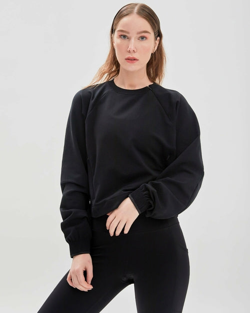 City Zip Crop Sweatshirt