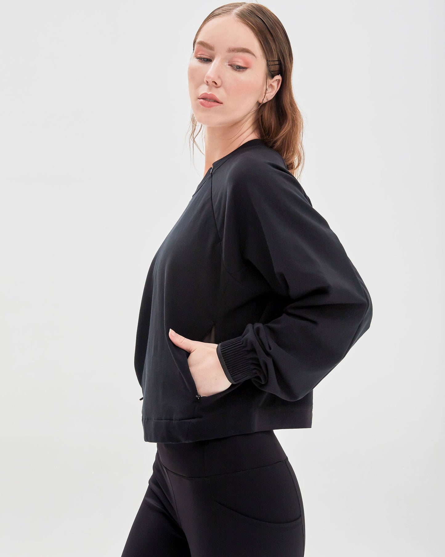 City Zip Crop Sweatshirt