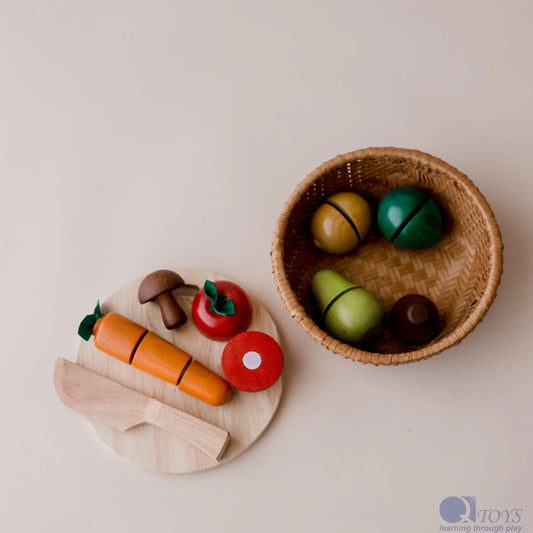 Wooden Fruit Basket Set