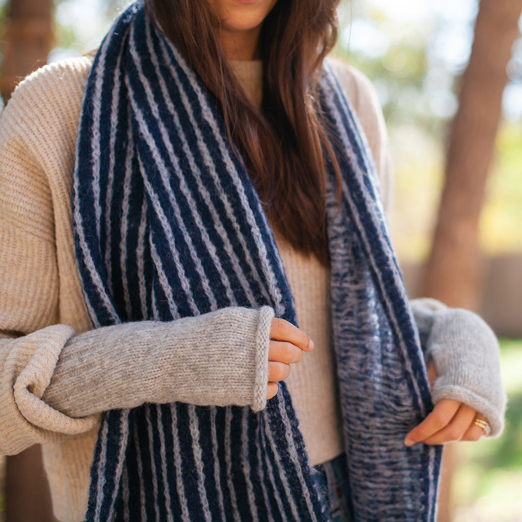 Peruvian Striped Alpaca Scarf