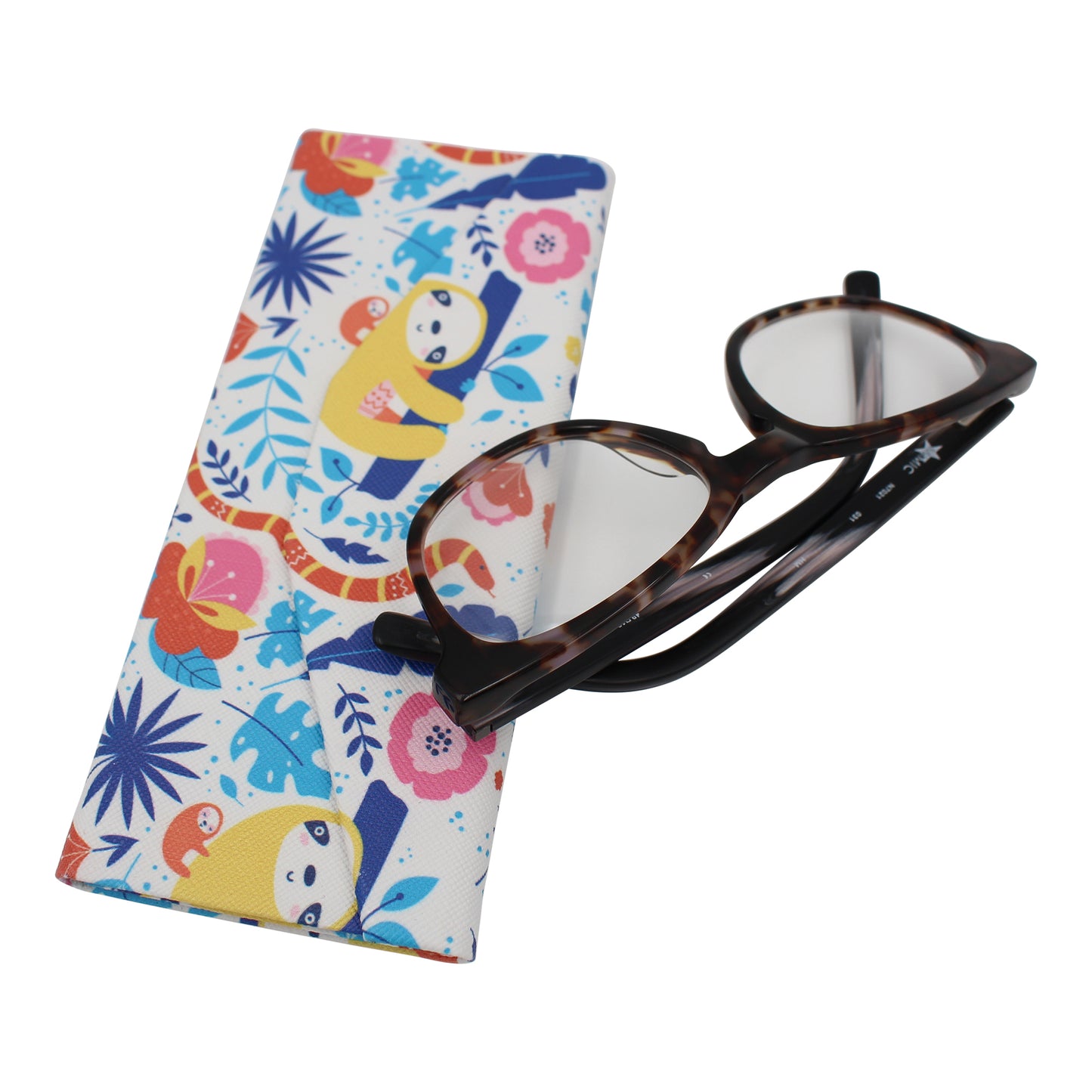 Jungle Sloth Folding Glasses Case