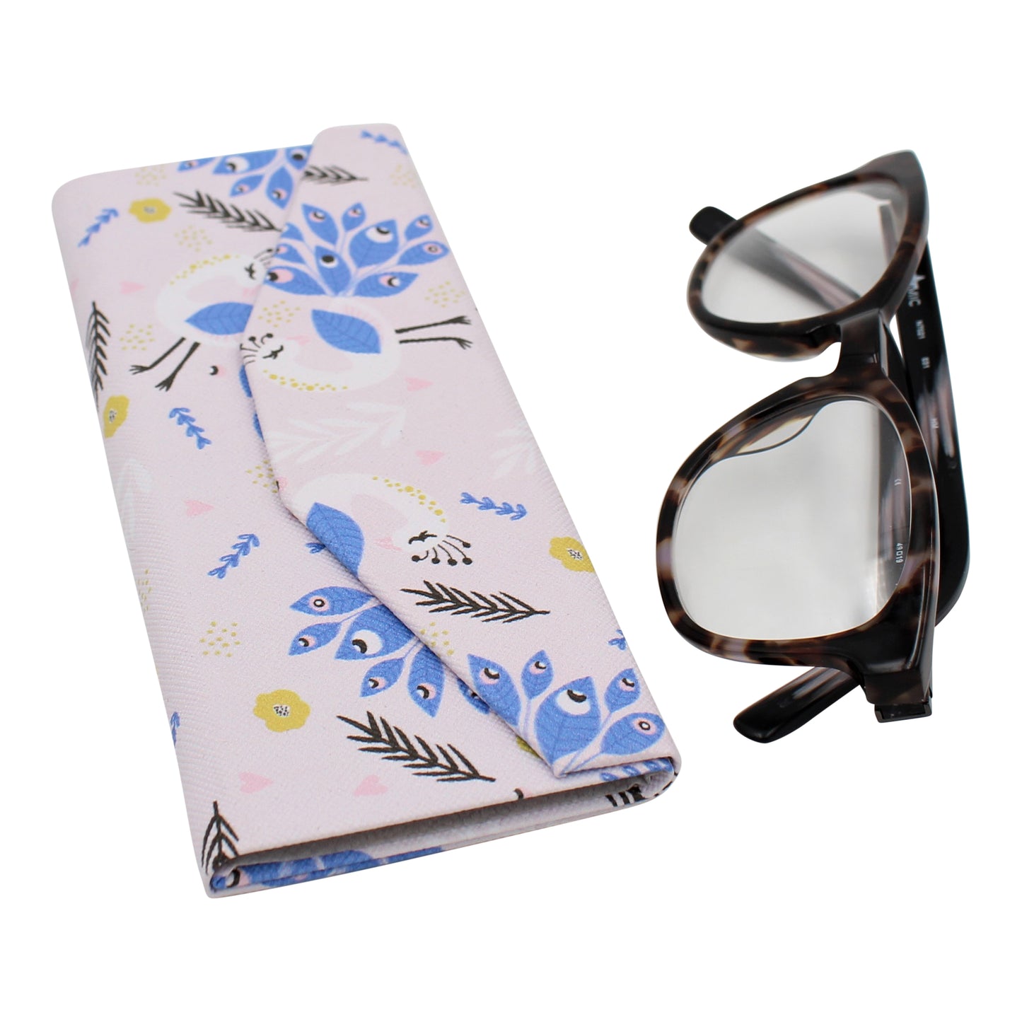 Peacock Folding Glasses Case