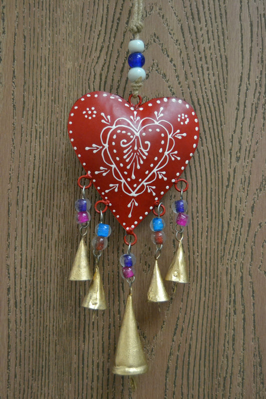 Heart Charm Windchime