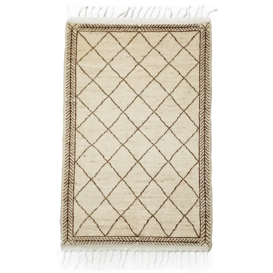 Hand-knotted Moroccan Wool Rug