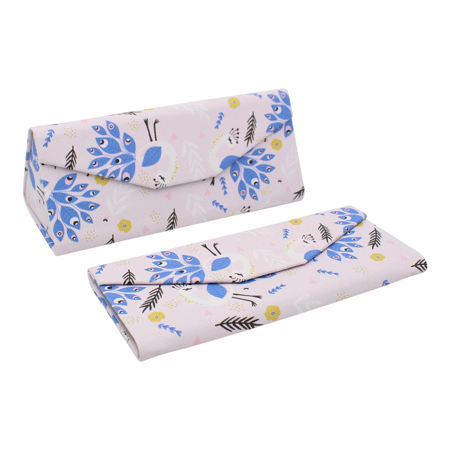 Peacock Folding Glasses Case