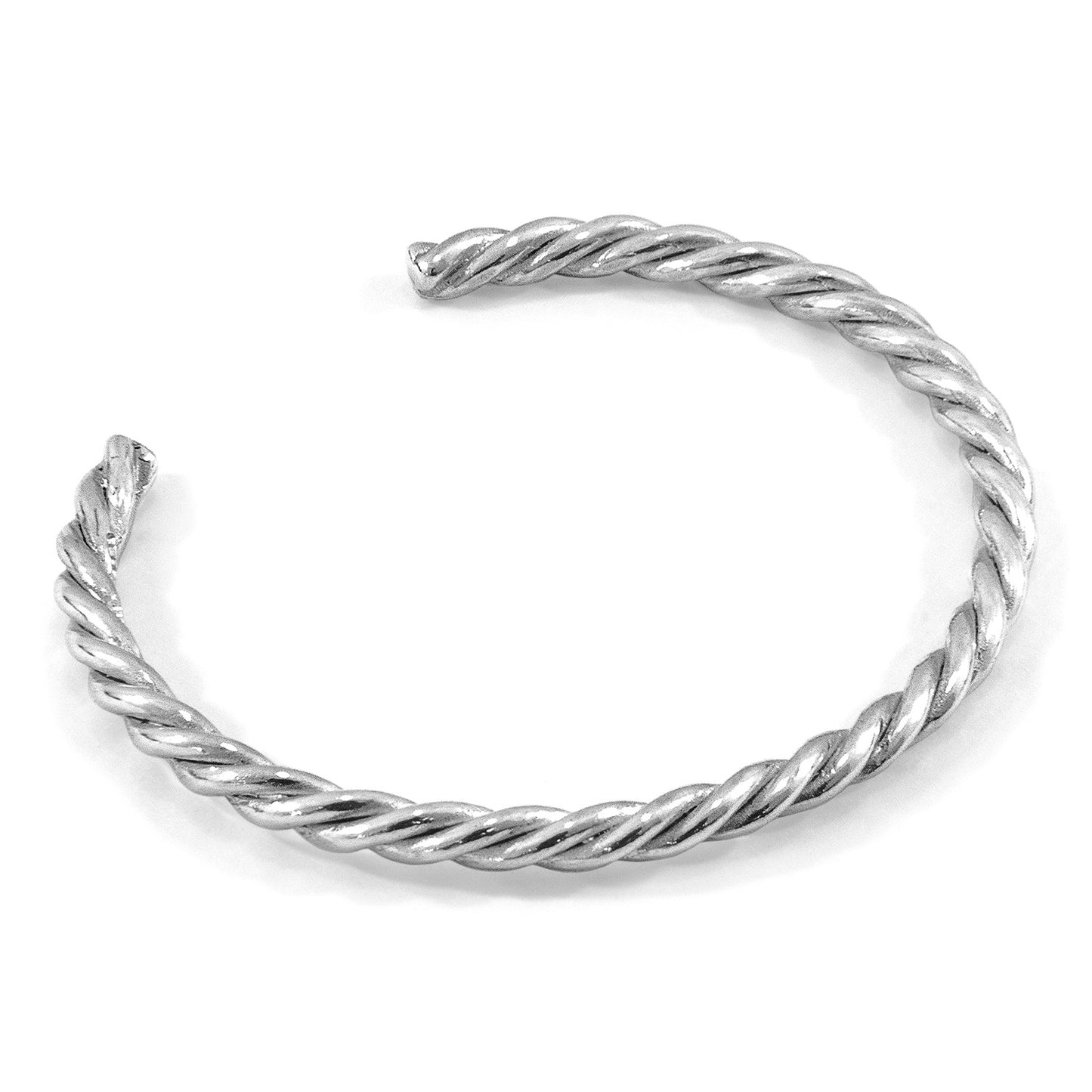 Rope Silver Bangle