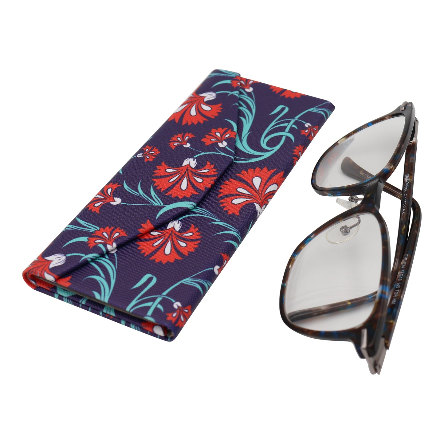 Flower Folding Glasses Case