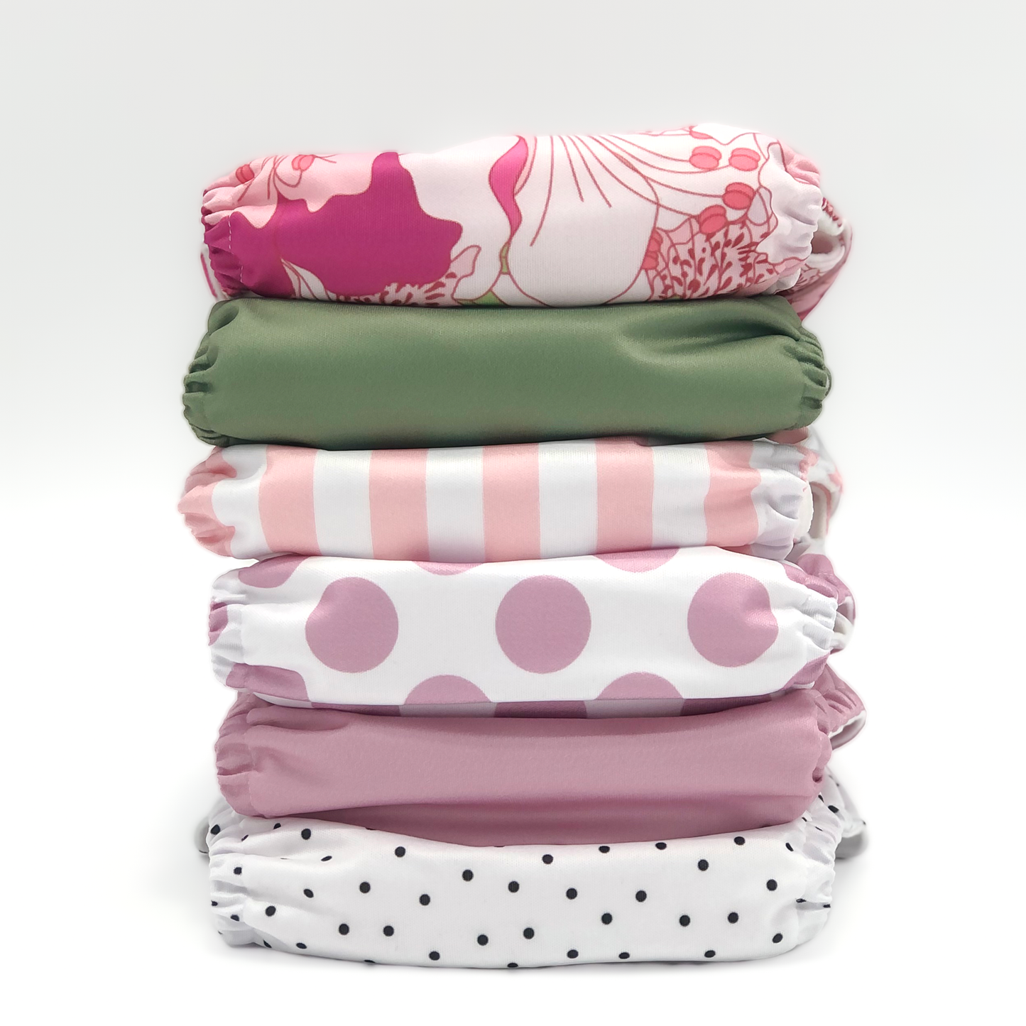 Jolie Fleur Reusable Diaper Collection (6 Piece Set)