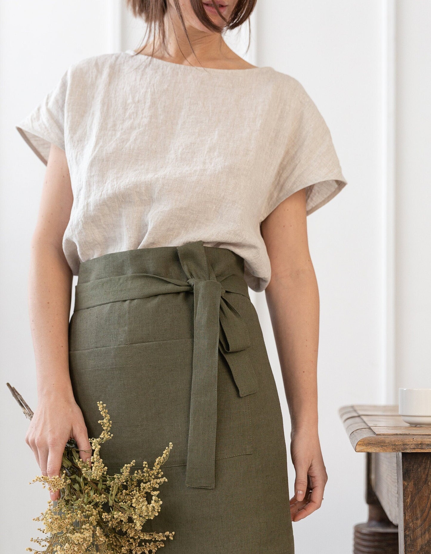 Linen Waist Apron