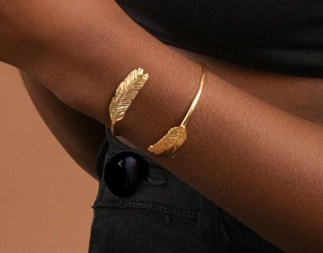 Handmade Mimosa Leaf Bracelet