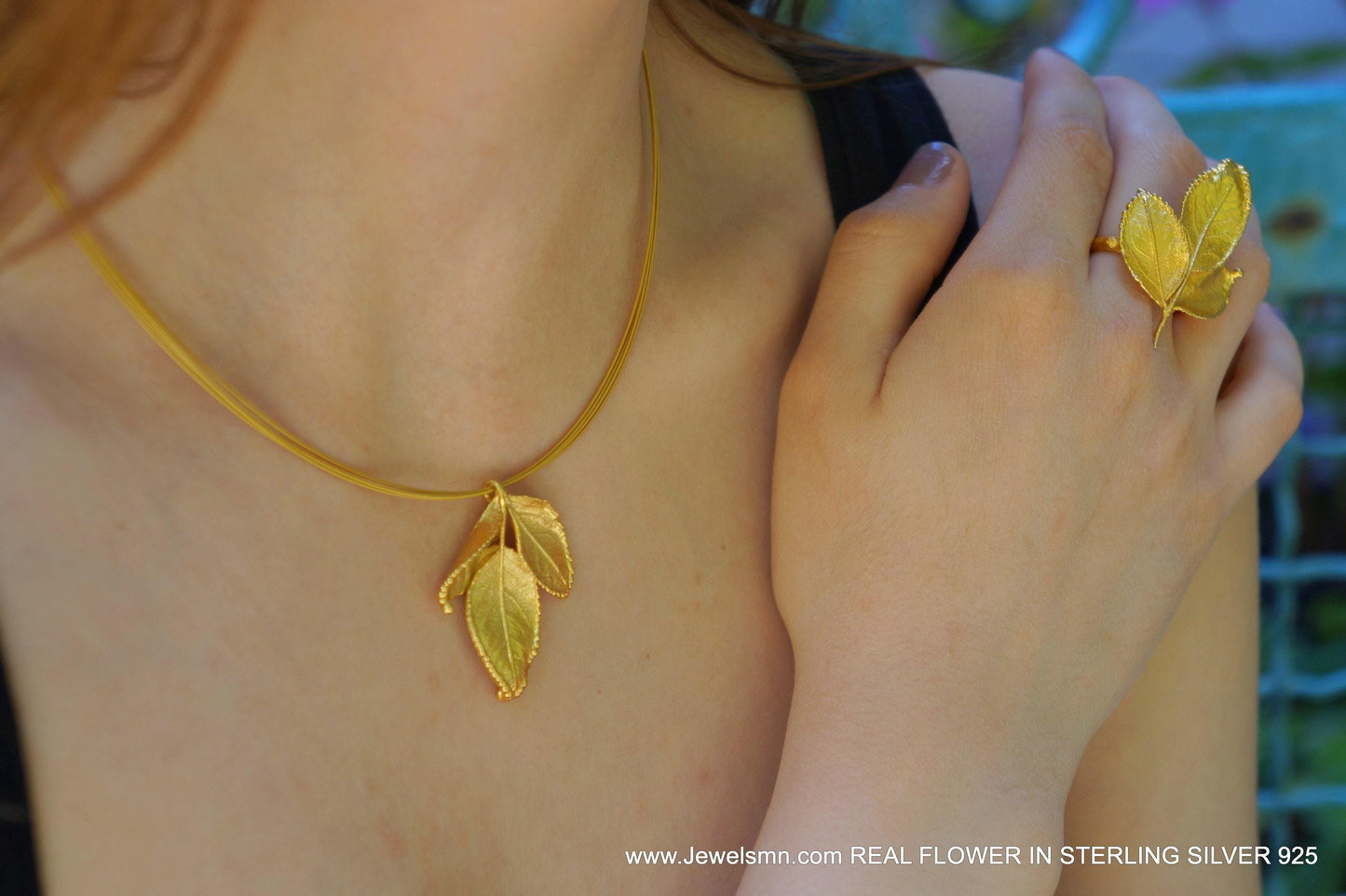 Rose Leaf Necklace