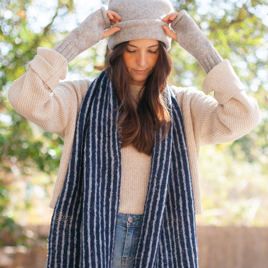 Peruvian Striped Alpaca Scarf